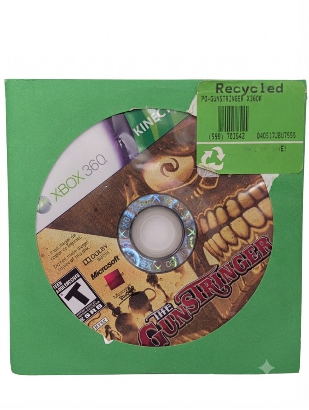 The GunStringer – Xbox 360 Kinect MINT DISC ONLY